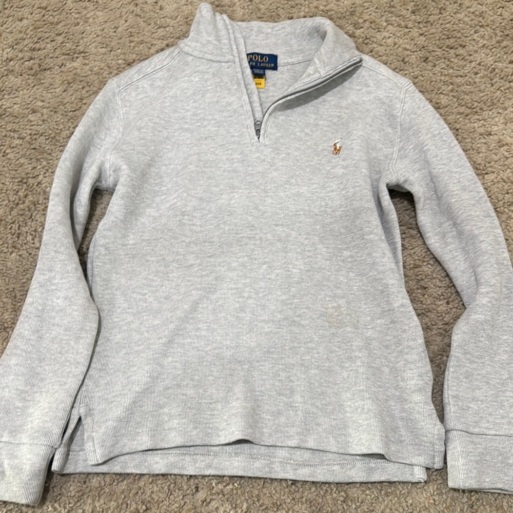 Polo by Ralph Lauren Gray V-Neck Sweater